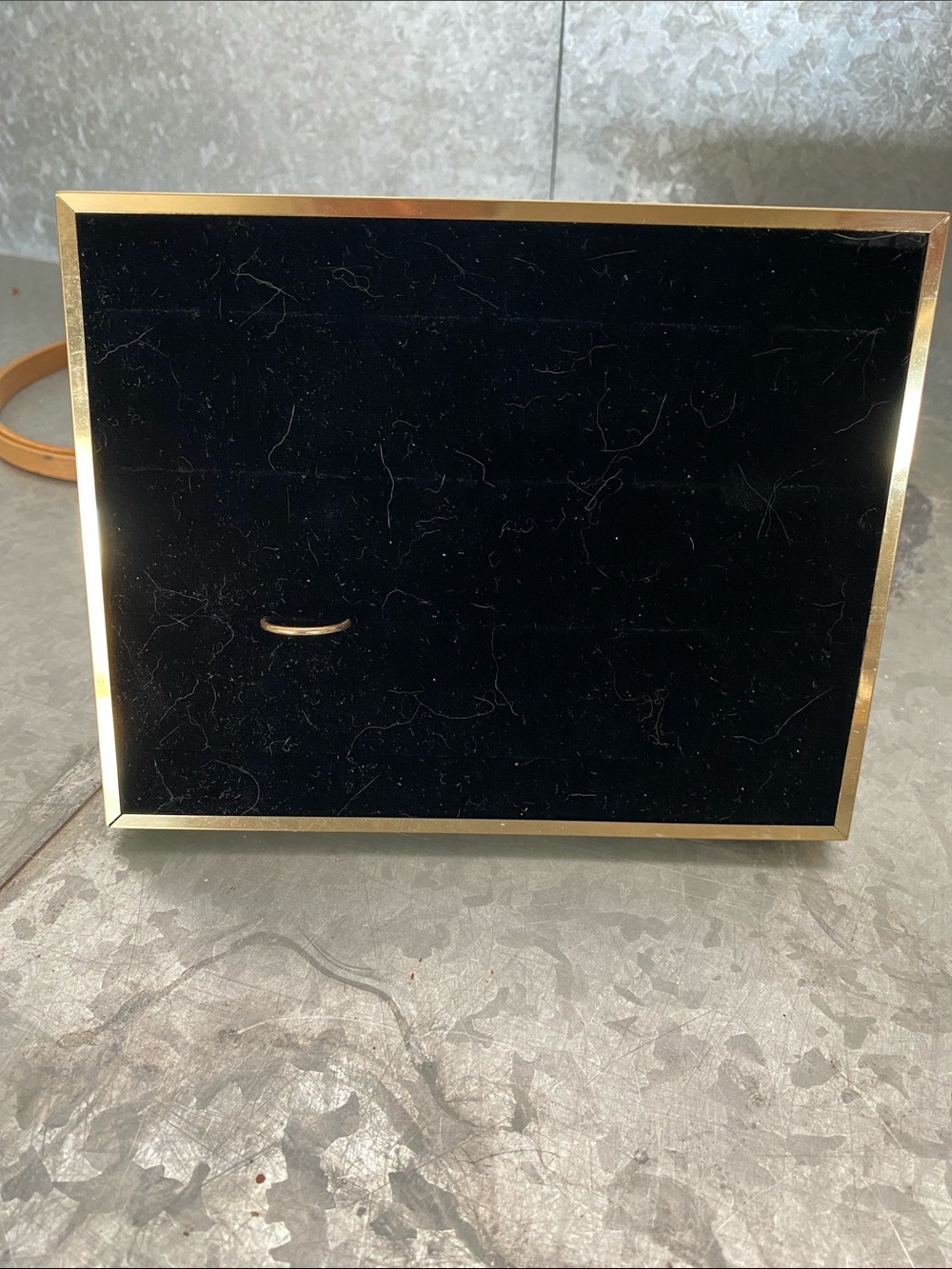 Black Velvet Jewelry Display with Gold Frame